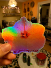 Load image into Gallery viewer, Hibiscus Hunny Holographic Sticker
