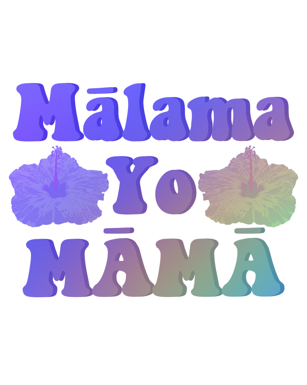 Holographic Blue Mālama Yo Māmā Sticker