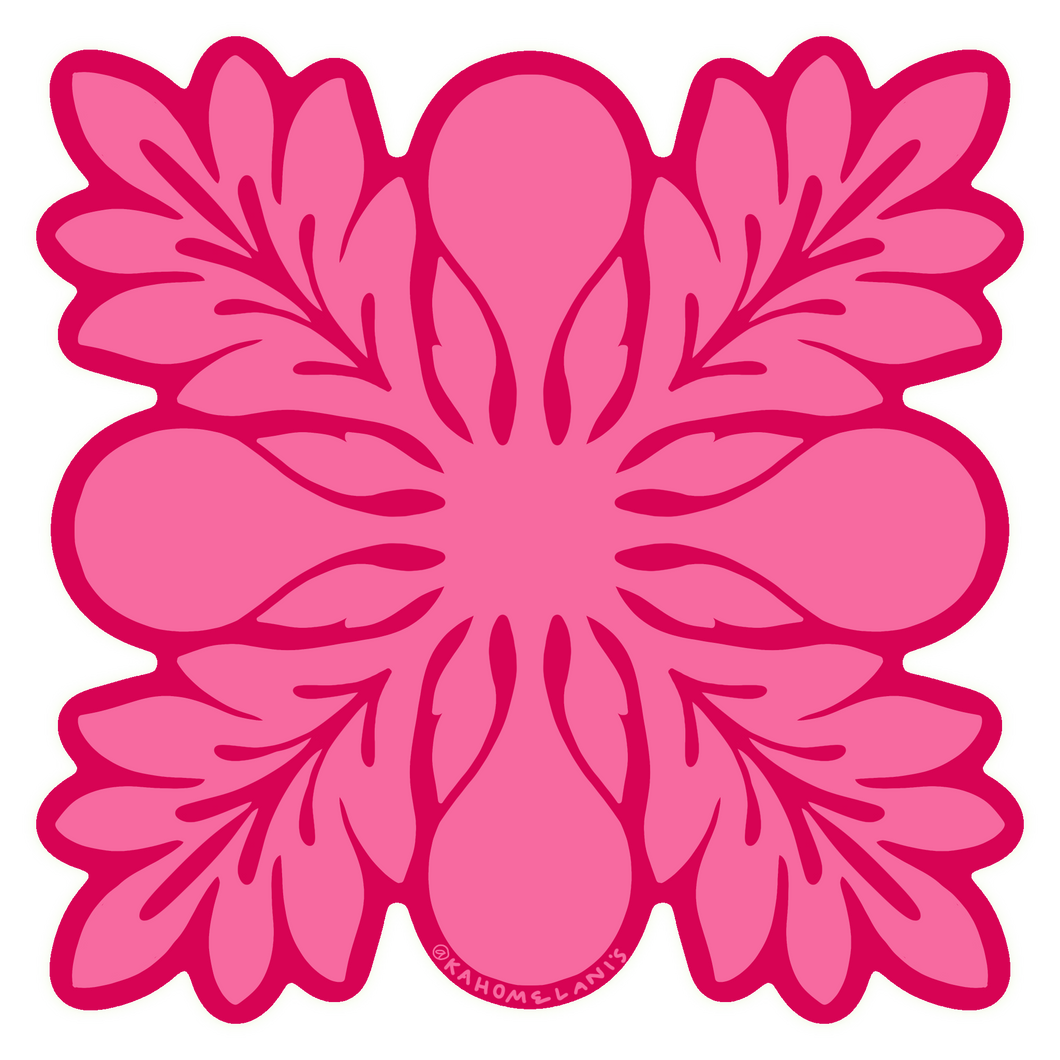 Pink Ulu Quilt Sticker