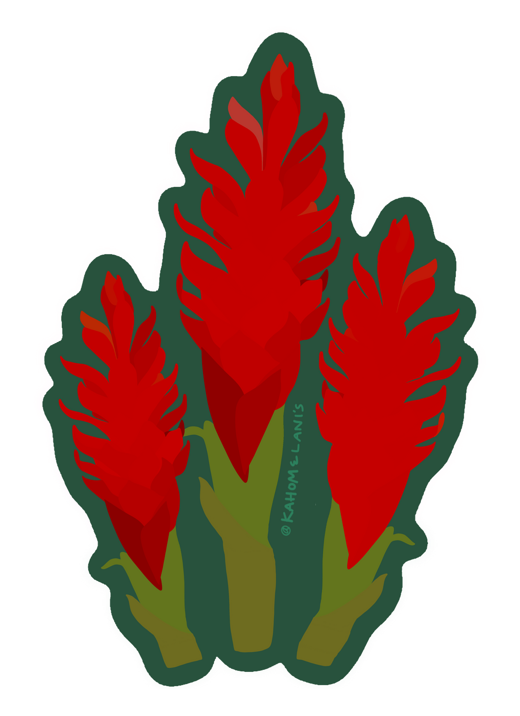 Red ʻAwapuhi Sticker